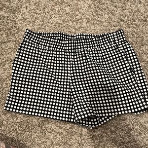 J crew women’s black polka dot shorts size 6 elastic band